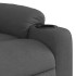 Sillón reclinable elevable de tela gris