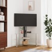 Mueble TV esquina 3 niveles para 32-70 pulgadas negro plateado