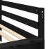 Cama alta niños con túnel madera pino blanco negro 90x190