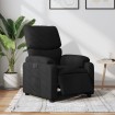 Sillón reclinable eléctrico de tela negro