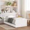 Estructura de cama con cajones blanco 75x190 cm