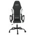 Silla gaming de masaje cuero sintético negro y