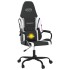 Silla gaming de masaje cuero sintético negro y