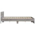 Estructura de cama cabecero y luces LED gris Sonoma 160x200