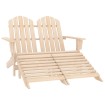 Otomana Adirondack de jardín 2 plazas madera de abeto