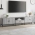 Mueble de TV cajón madera ingeniería gris Sonoma 200x25x44