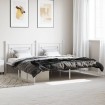 Estructura de cama con cabecero metal blanca 200x200 cm