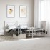 Estructura cama metal con cabecero y pie cama blanco 183x213