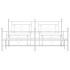 Estructura cama metal con cabecero y pie cama blanco 183x213