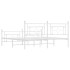 Estructura cama metal con cabecero y pie cama blanco 183x213