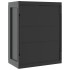 Armario de almacenaje exterior PP negro 65x37x85