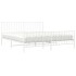 Estructura cama metal con cabecero y pie cama blanco 183x213