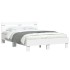 Estructura de cama con cabecero y luces LED blanco 135x190