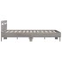 Estructura de cama cabecero y luces LED gris Sonoma 140x190