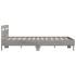 Estructura de cama cabecero y luces LED gris Sonoma 150x200