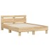 Cama con cabecero madera de ingeniería roble Sonoma 135x190