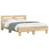 Cama con cabecero madera de ingeniería roble Sonoma 135x190