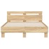 Cama con cabecero madera de ingeniería roble Sonoma 135x190