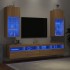 Muebles de TV con luces LED 2 uds roble Sonoma 40,5x30x90