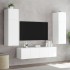 Muebles de TV de pared con luces LED 2 uds blanco 80x35x31