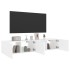 Muebles de TV de pared con luces LED 2 uds blanco 80x35x31