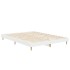 Estructura de cama madera contrachapada blanca 135x190