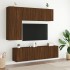 Muebles de TV de pared 5 pzas madera de ingeniería marrón