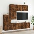 Muebles de TV de pared 5 pzas madera ingeniería roble