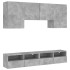 Muebles de TV de pared 5 pzas madera ingeniería gris