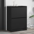 Mueble zapatero con 2 cajones abatibles negro 80x42x108