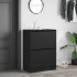 Mueble zapatero con 2 cajones abatibles negro 80x42x108