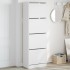 Mueble zapatero con 4 cajones abatibles blanco 60x34x187,5