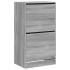 Mueble zapatero 2 cajones abatibles gris Sonoma 60x42x108