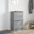 Mueble zapatero 2 cajones abatibles gris Sonoma 60x42x108