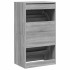 Mueble zapatero 2 cajones abatibles gris Sonoma 60x42x108