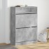 Mueble zapatero 2 cajones abatibles gris hormigón 80x34x116