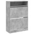 Mueble zapatero 2 cajones abatibles gris hormigón 80x34x116