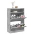 Mueble zapatero 2 cajones abatibles gris hormigón 80x34x116