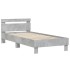 Cama con cabecero madera de ingeniería gris hormigón 90x190