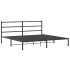 Estructura de cama con cabecero metal negro 200x200