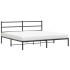 Estructura de cama con cabecero metal negro 183x213