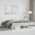 Estructura de cama de metal con cabecero blanco 193x203