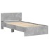 Cama con cabecero madera de ingeniería gris hormigón 100x200