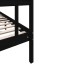 Estructura de cama madera maciza Super King negra 180x200