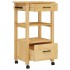 Carrito de cocina MONZA madera maciza de pino 48x40x90