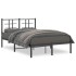 Estructura de cama con cabecero metal negro 120x200