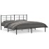 Estructura de cama con cabecero metal negro 180x200