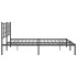 Estructura de cama con cabecero metal negro 180x200