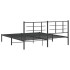 Estructura de cama con cabecero metal negro 180x200