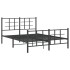 Estructura de cama cabecero y estribo metal negro 135x190